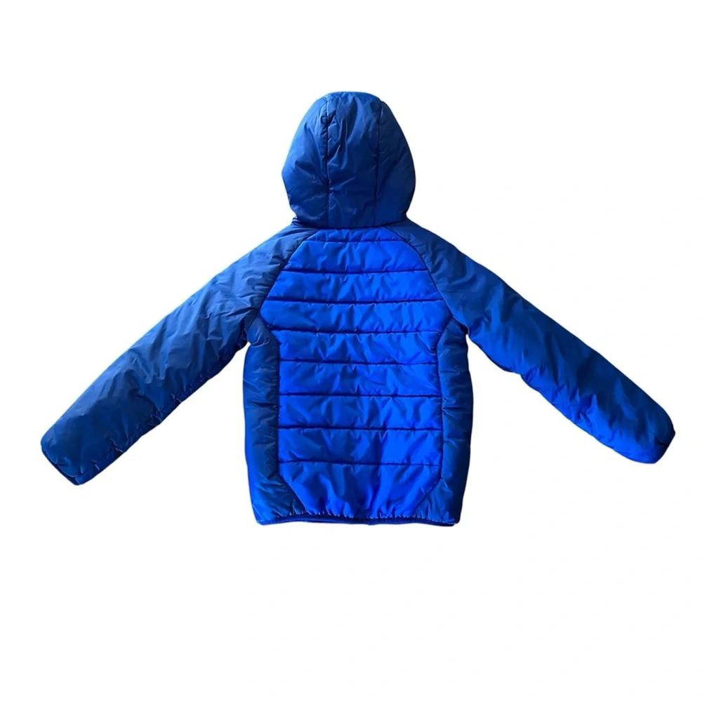 Under Armour Tuckerman Hooded Puffer Jacket Outdoors Fall Winter Boys Sz 6 Blue